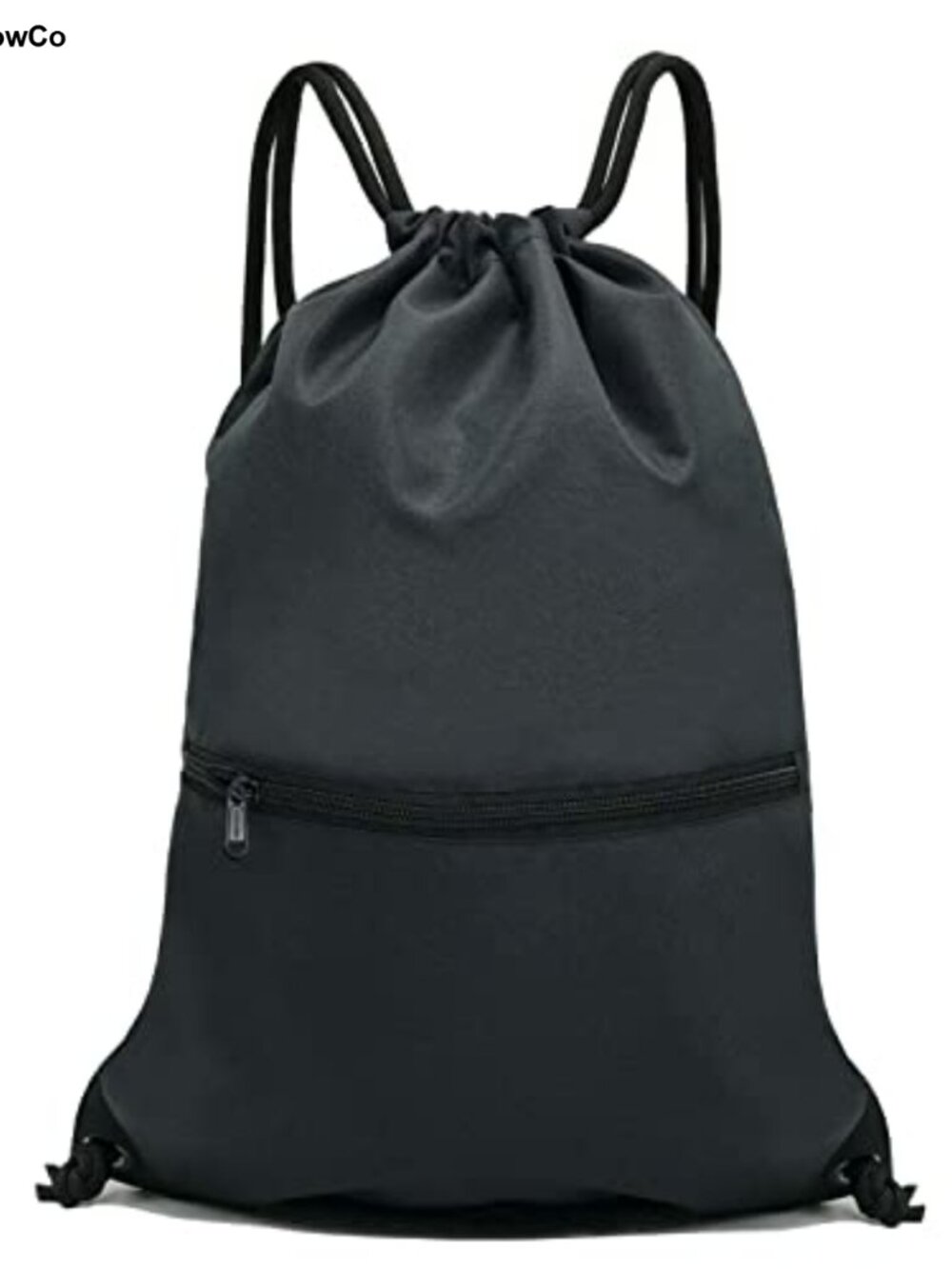 Polyester Drawstring Backpack Gym Sackpack Sport Bag with Zipper Pocket